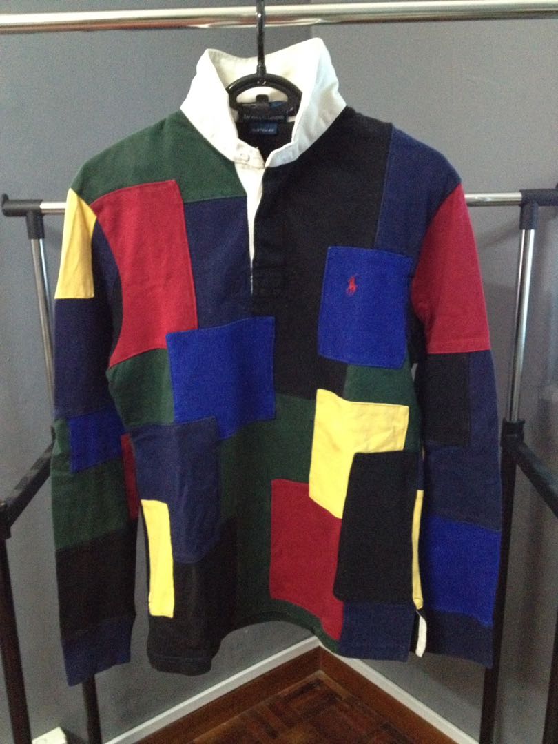 Polo patchwork rugby hoodie outlet