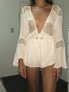 White playsuit