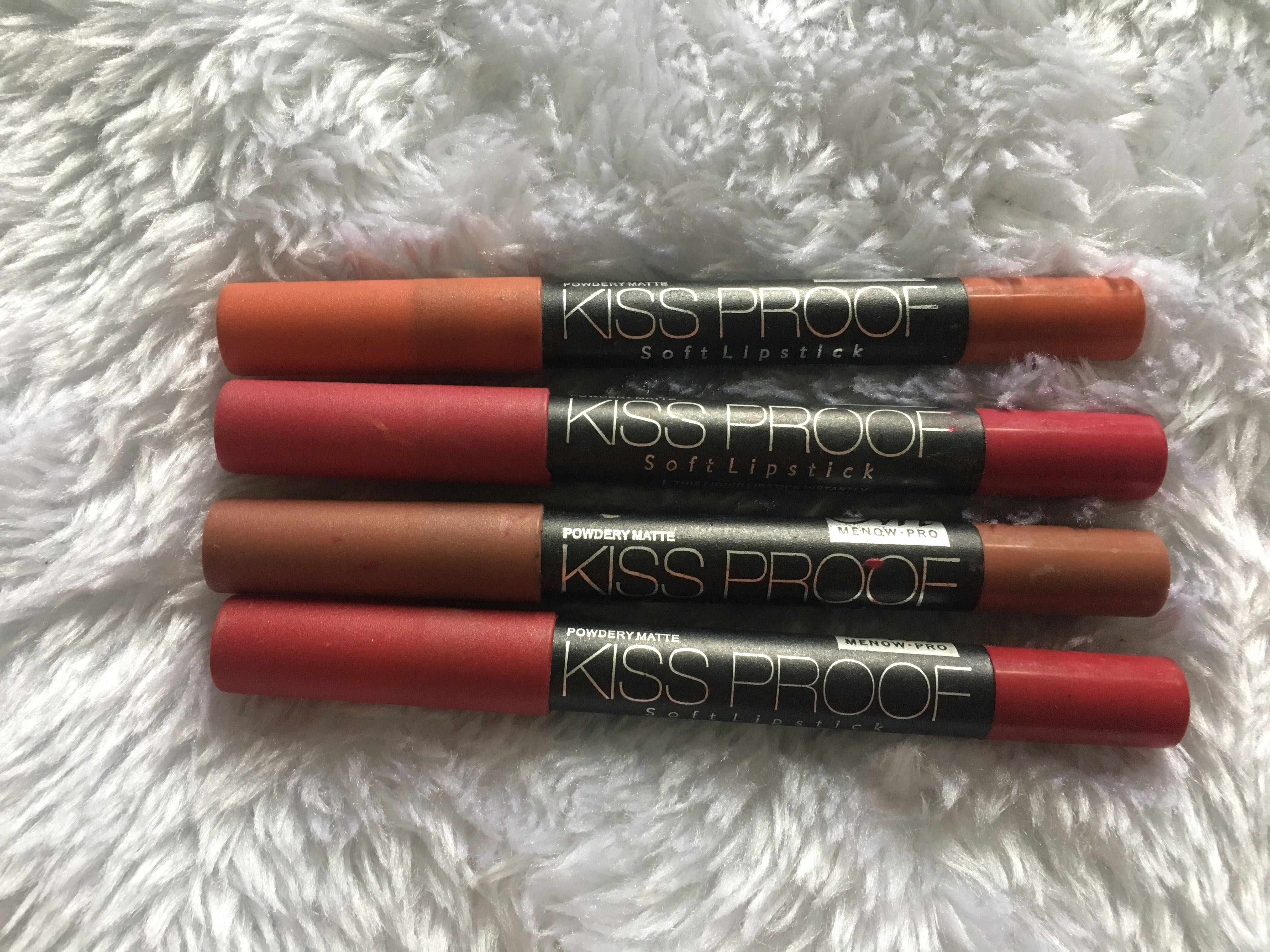 4 Menow Kiss Proof Lippies Beauty Personal Care Face Makeup On Carousell