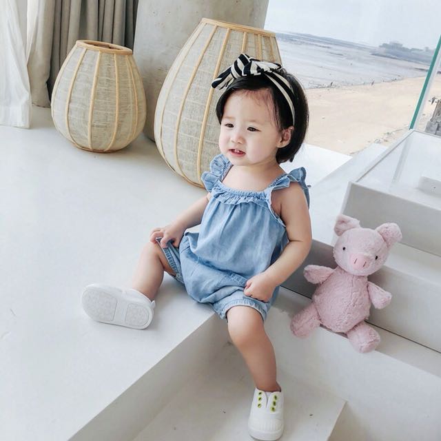Baby girl hotsell jeans romper