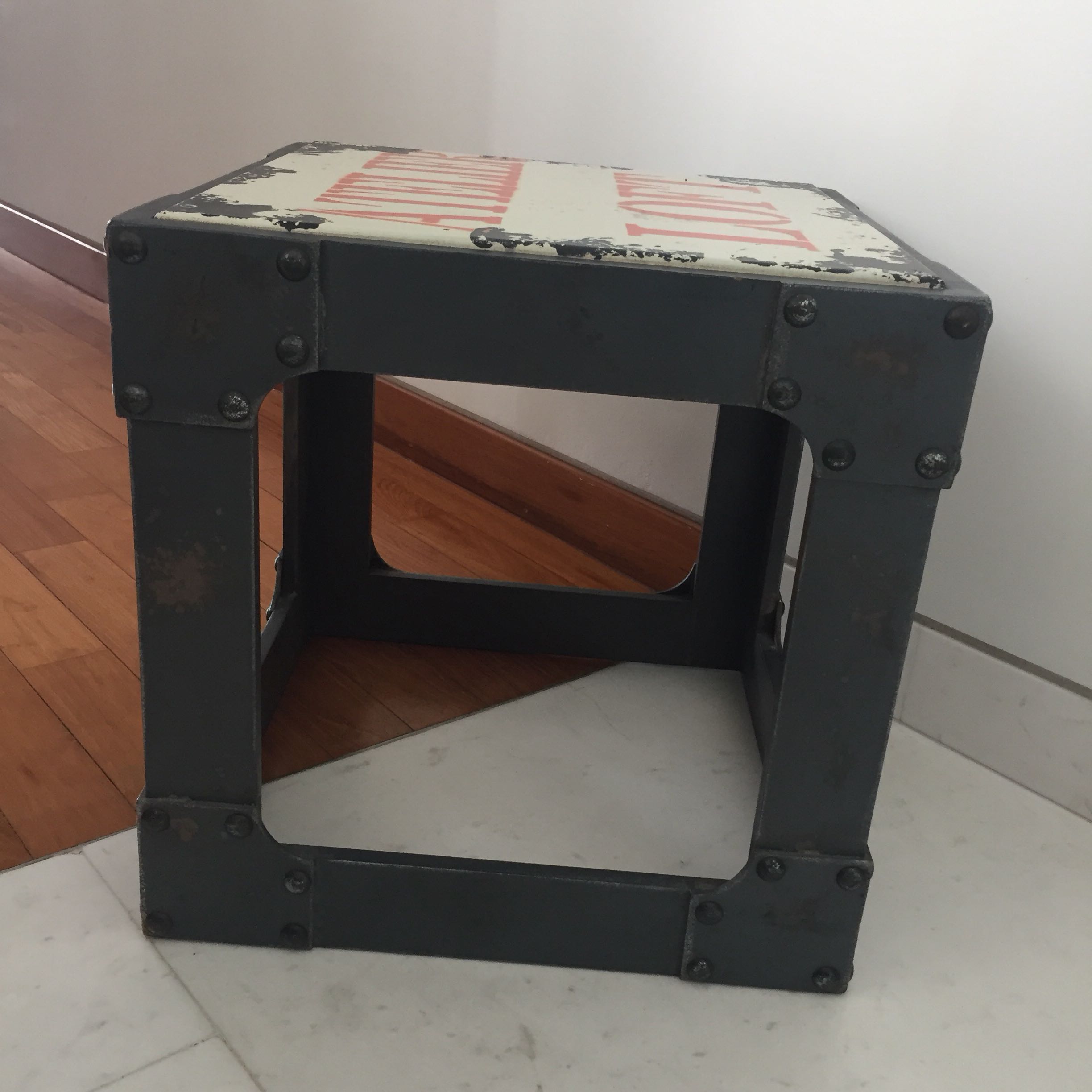 Cool Industrial Style Side Table Stool