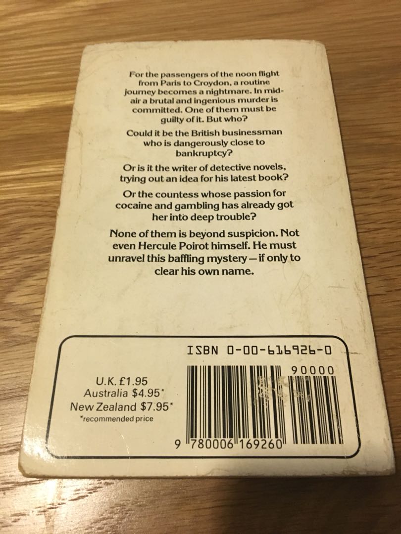 Death in the Clouds by Agatha Christie, Hobbies & Toys, Books