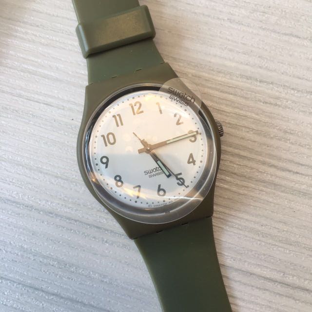 Jam tangan swatch standart gent army green