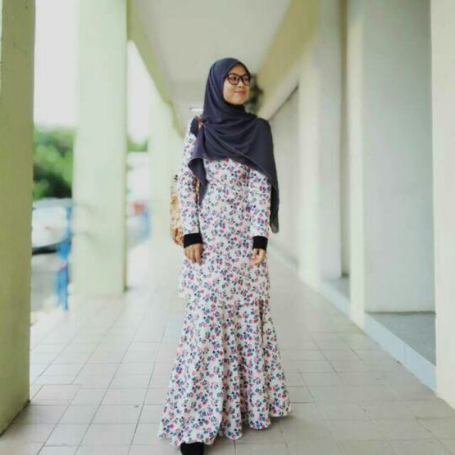 Kurung Cotton Kain Mermaid Muslimah Fashion Two Piece On Carousell