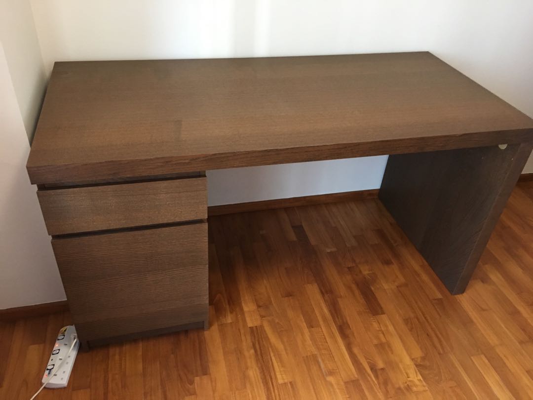 Malm desk, Furniture & Home Living, Furniture, Tables & Sets on Carousell