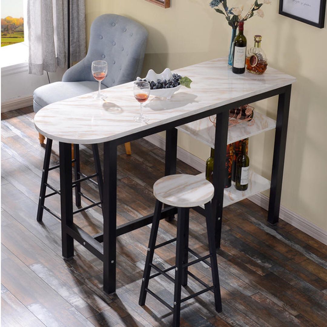 Marble bar deals table and stools