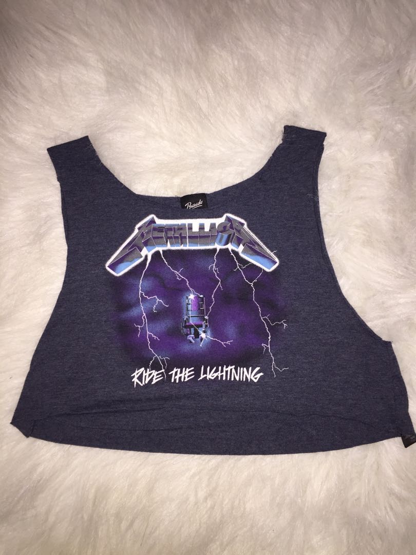 metallica crop top forever 21