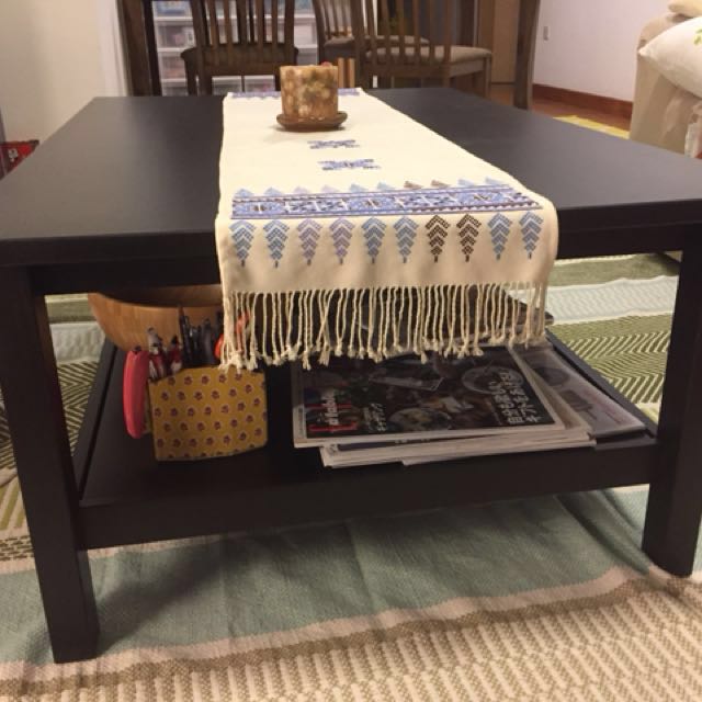 (MUST GO SALE!!) IKEA Black Wooden Coffee Table, Furniture & Home