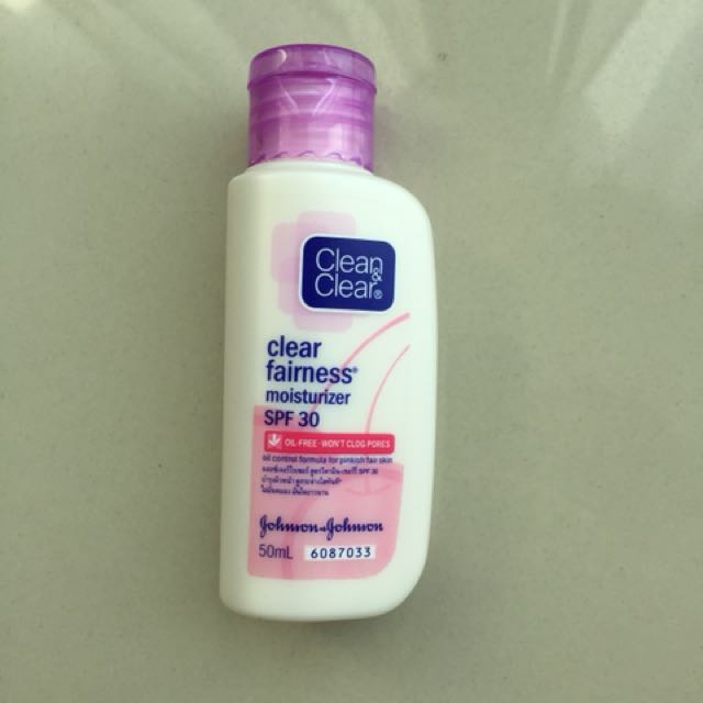 clean and clear clear fairness moisturizer spf 30