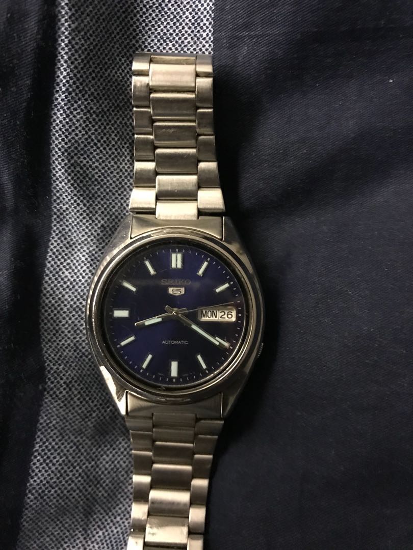 Vintage Seiko 5 Automatic Blue Dial Luxury Watches On Carousell