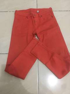 pants orange zara