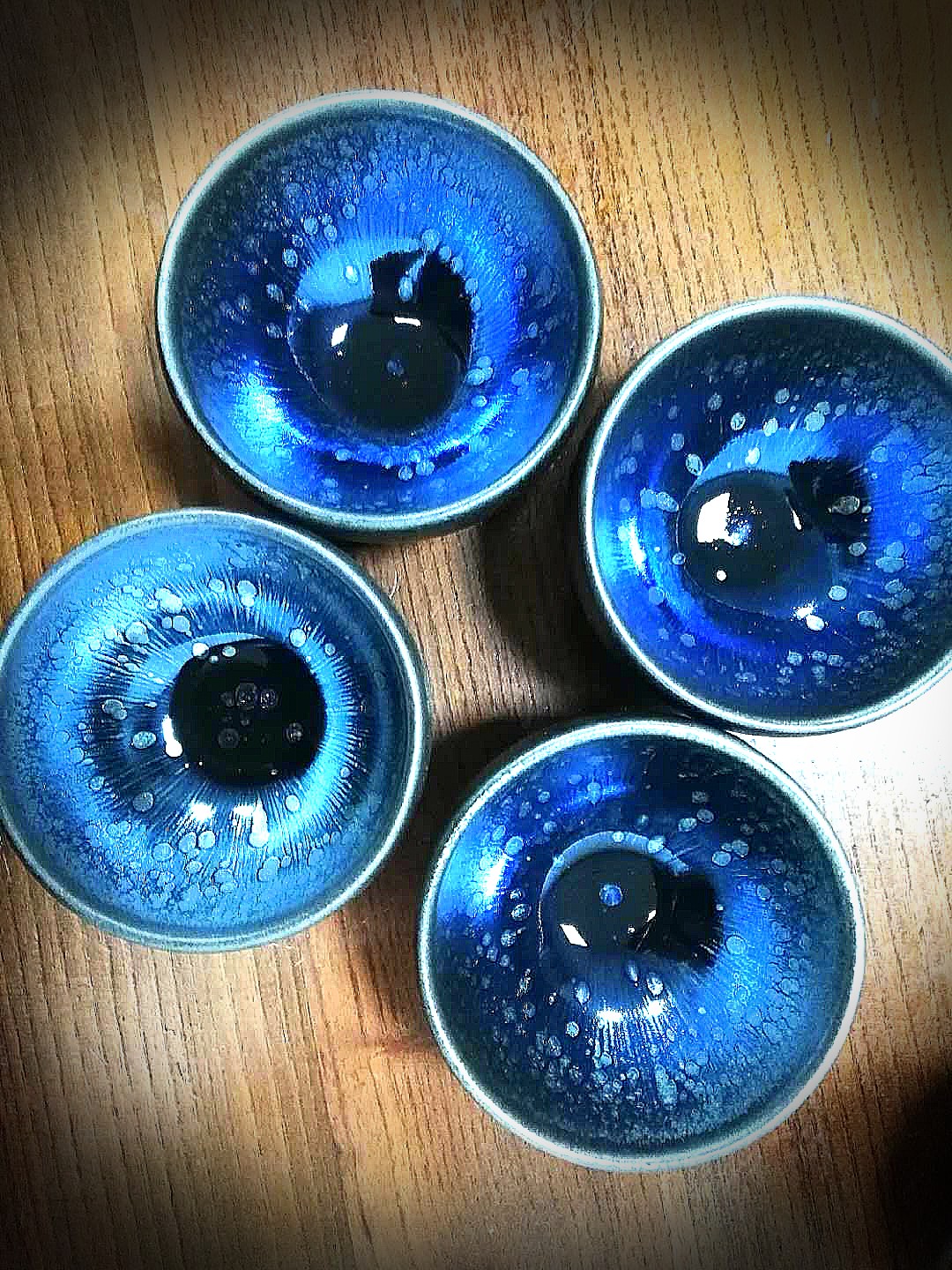 星云- 油滴天目建盏Stars  Clouds Tenmoku Tea cup (#天目碗#文玩#唐三彩#汝窑#黑窑#黑陶#文化#紫砂#茶壶#盖碗#黑 釉#茶道#茶艺#茶具#耀州窑#