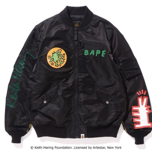 Bathing ape bomber Keith haring (new), Men's Fashion, Tops & Sets ...