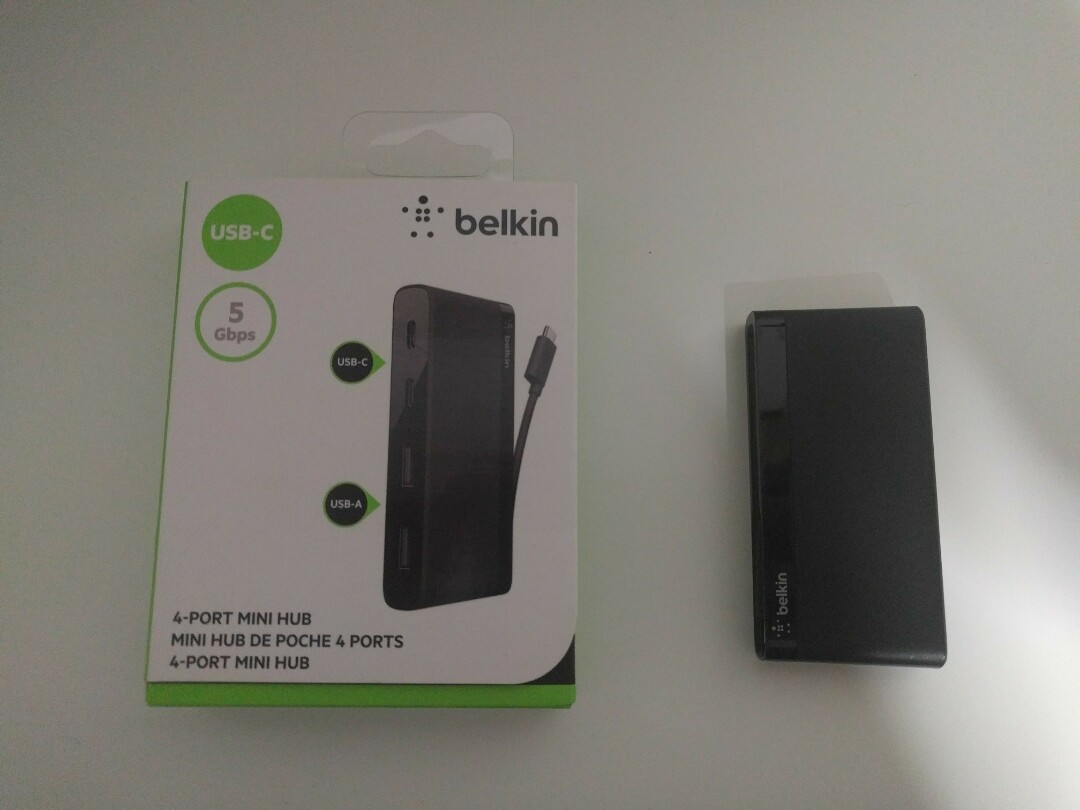 Belkin 4 Port Mini Usb C Hub With 2 Usb C Ports And 2 Usb A