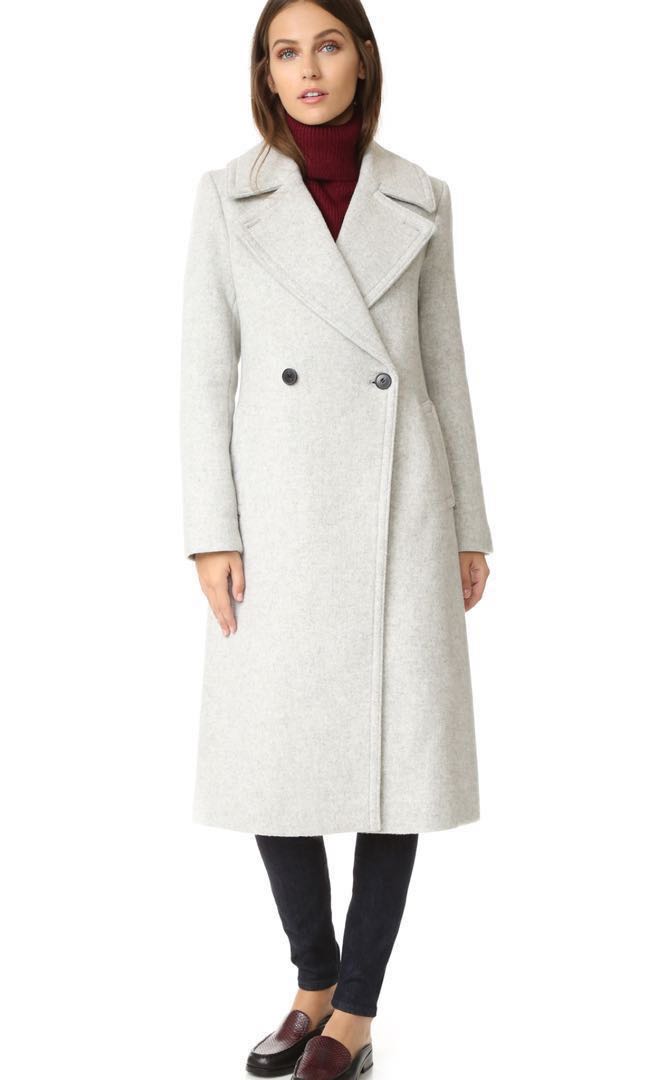 Club Monaco XS Daylina Grey Wool Coat BNWT Women s Fashion