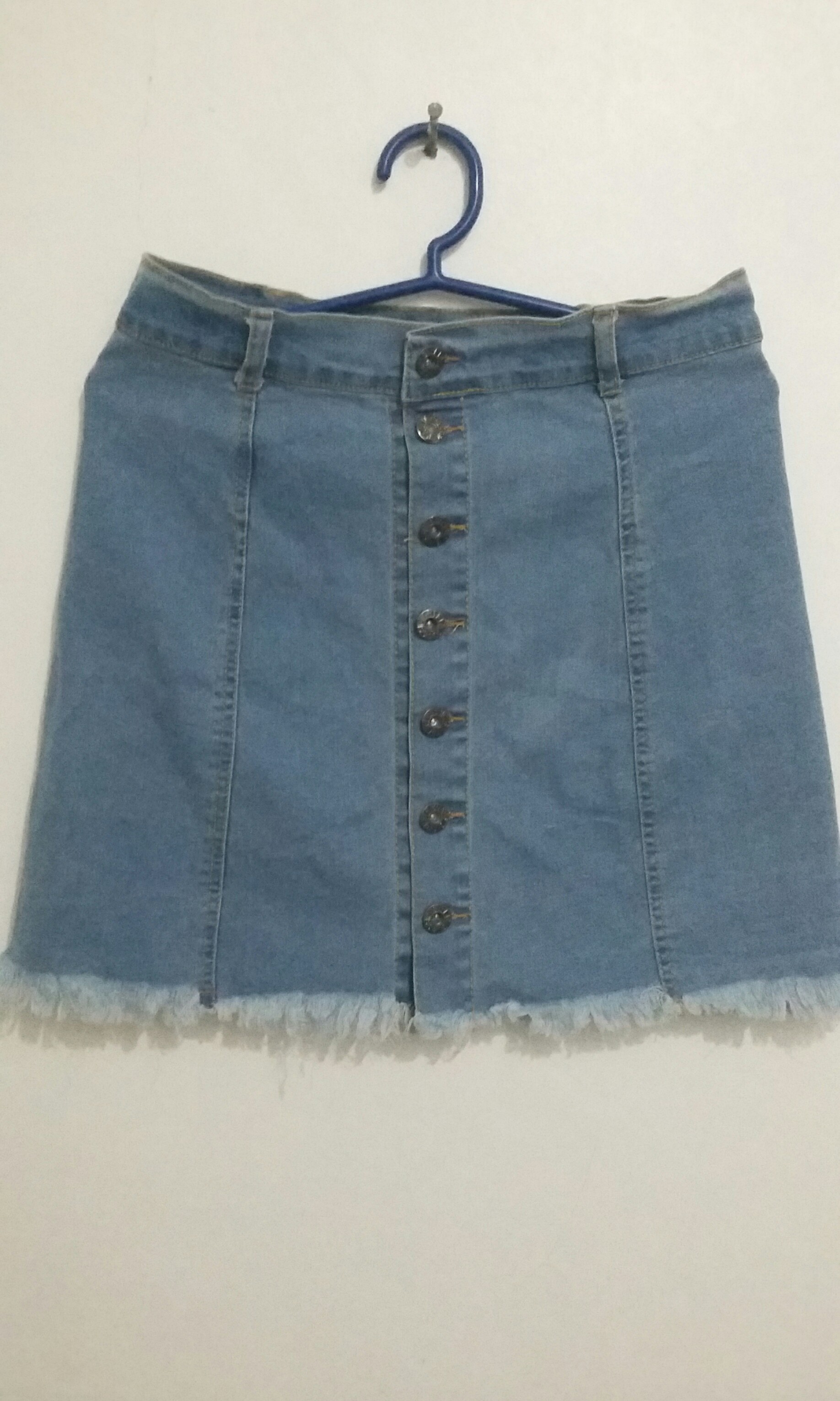 Denim Skirt, Women's Fashion, Bottoms, Skirts On Carousell