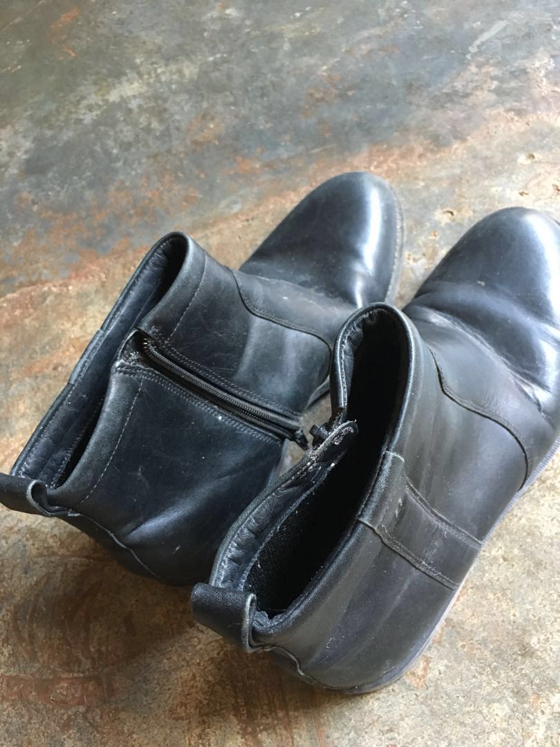 ecco leather booties