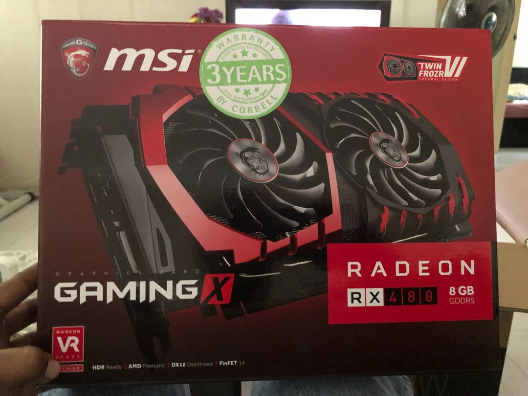 Msi Radeon Rx480 Gaming X 8gb Gddr5 Electronics Computer Parts Accessories On Carousell Msi Radeon Rx480 Gaming X 8gb Gddr5 Electronics Computer Parts Accessories On Carousell