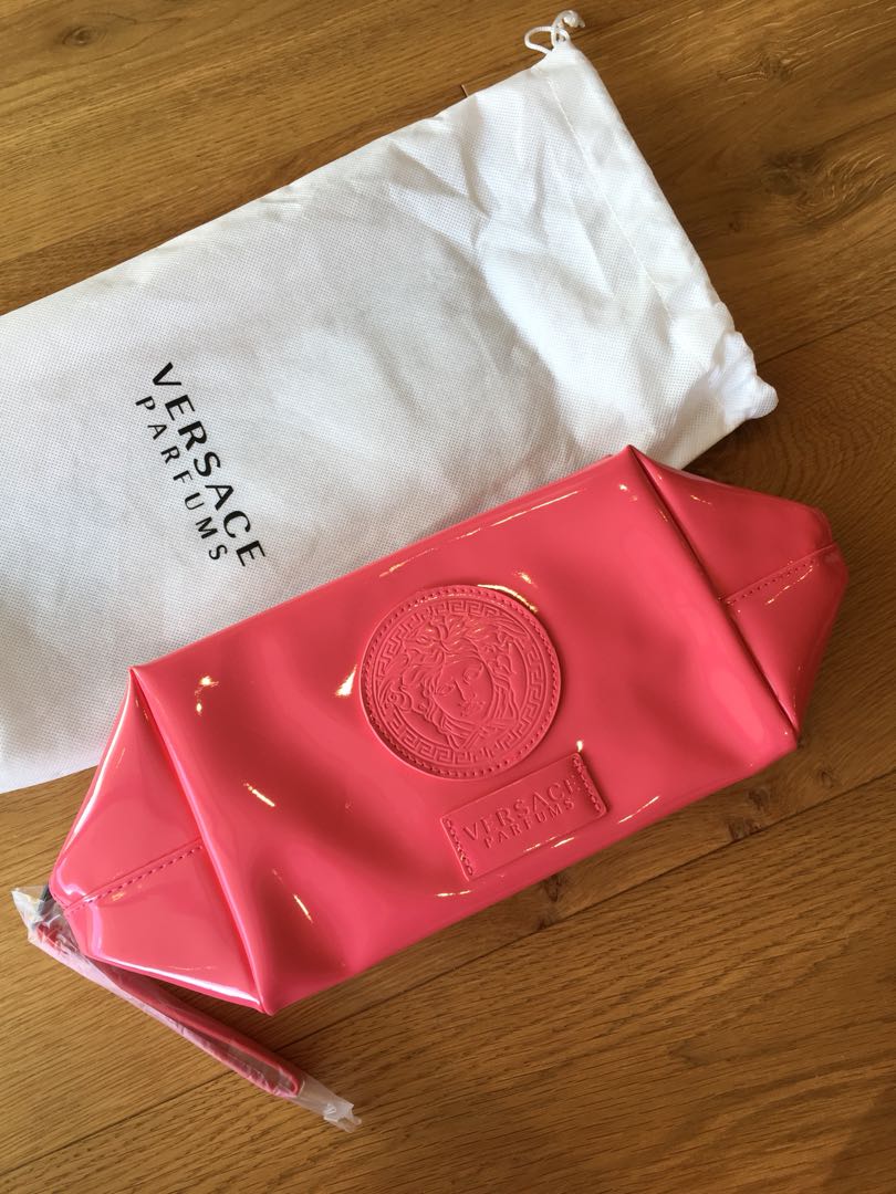 New Pink Versace Makeup Pouch Bag Women S Fashion Bags Wallets