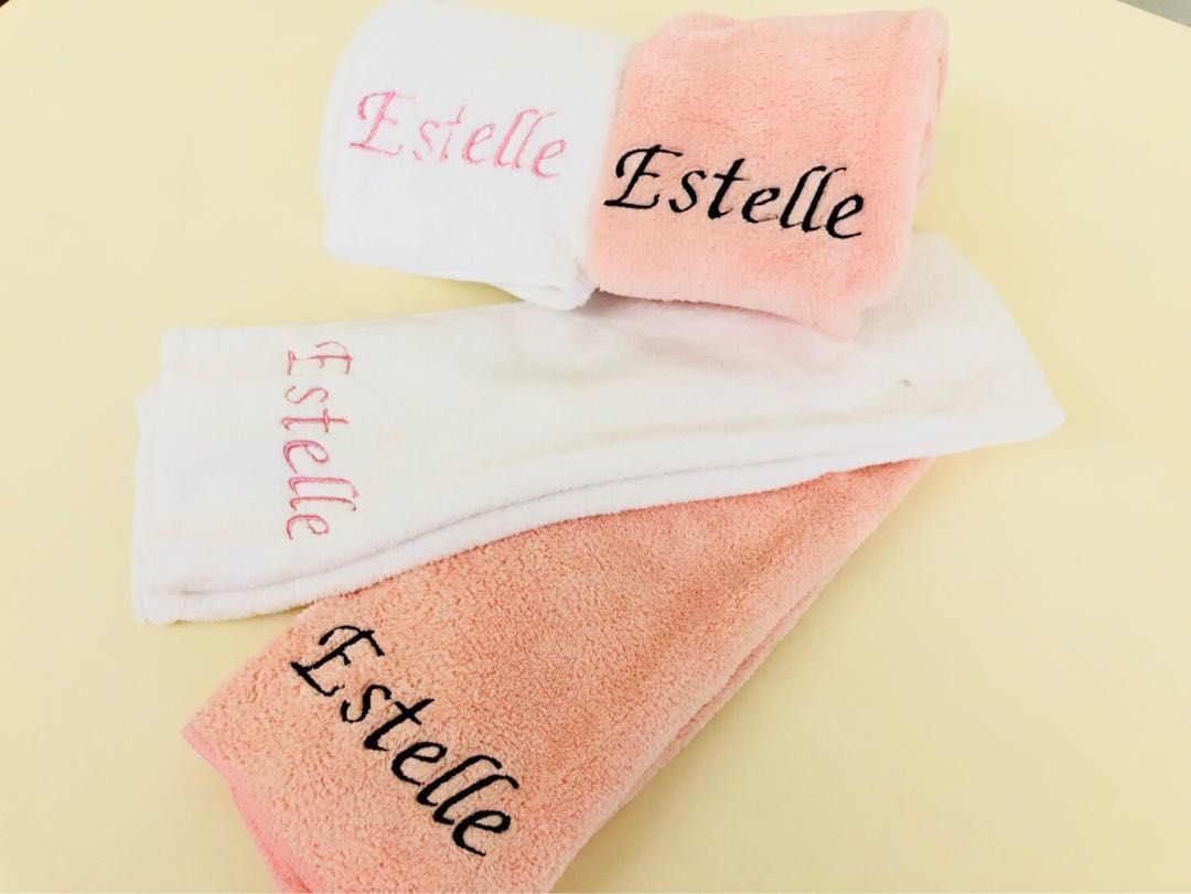 Personalized Face Towels with Embroidery Service Furniture Home