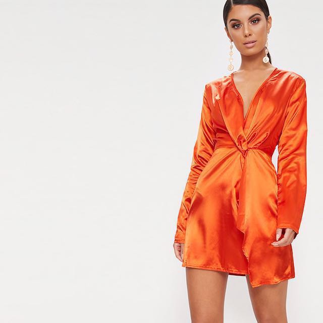 plt orange dress