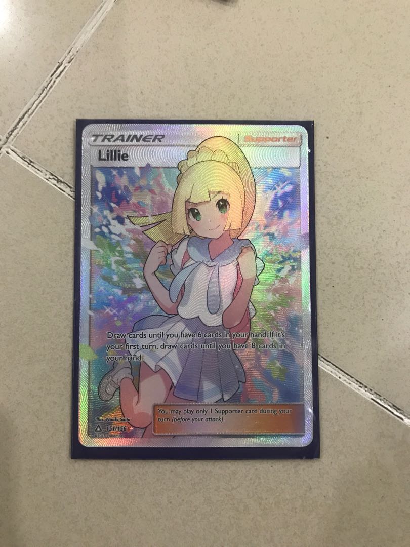 Pokemon Lillie Full Art Ultra Rare Ultra Prism Toys Games Board Games Cards On Carousell