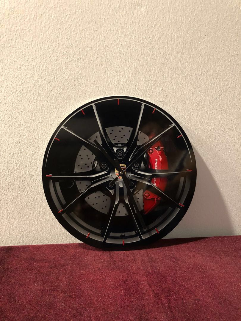 Porsche Wheel Design Wall Clock Furniture Others On Carousell