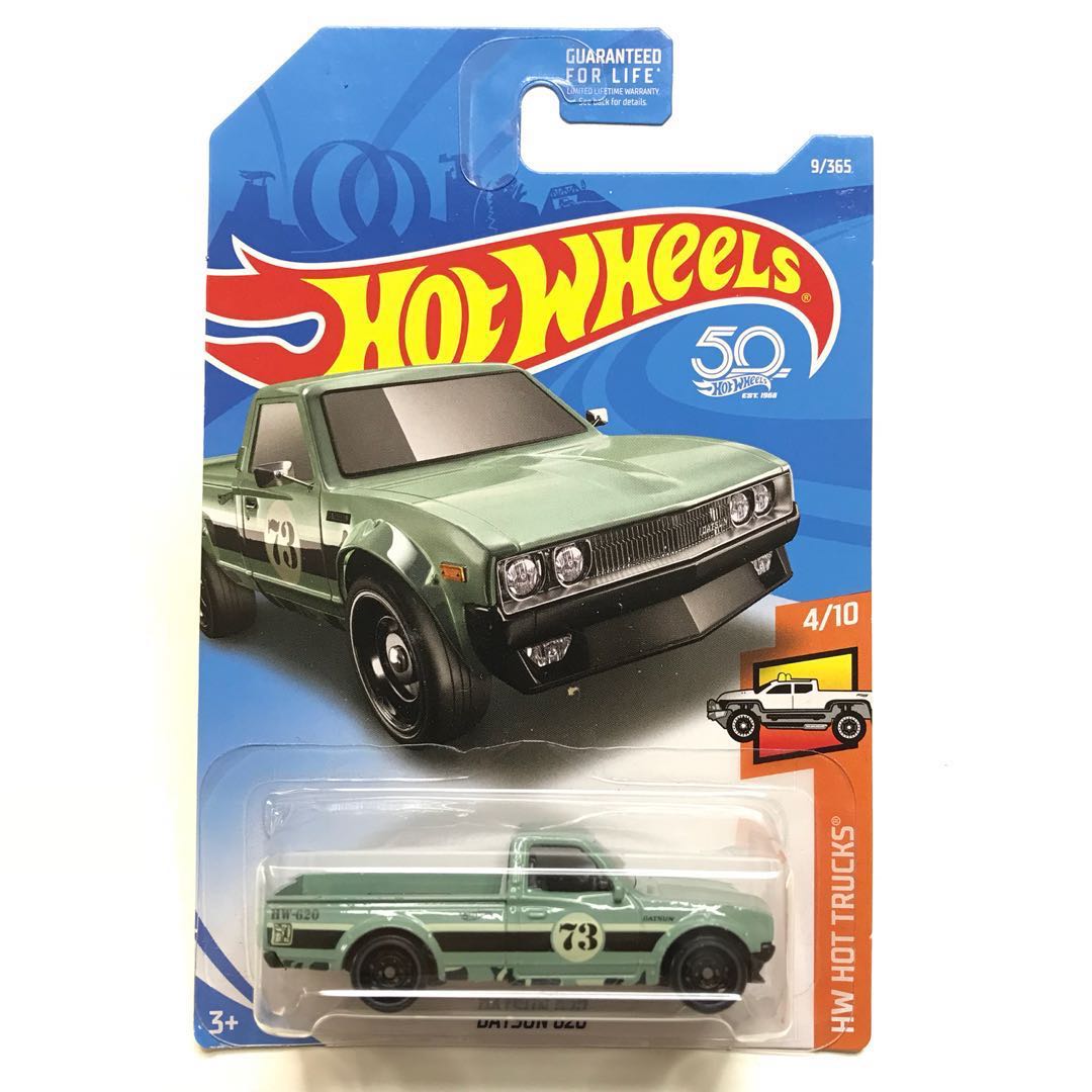 hot wheels datsun 620 green