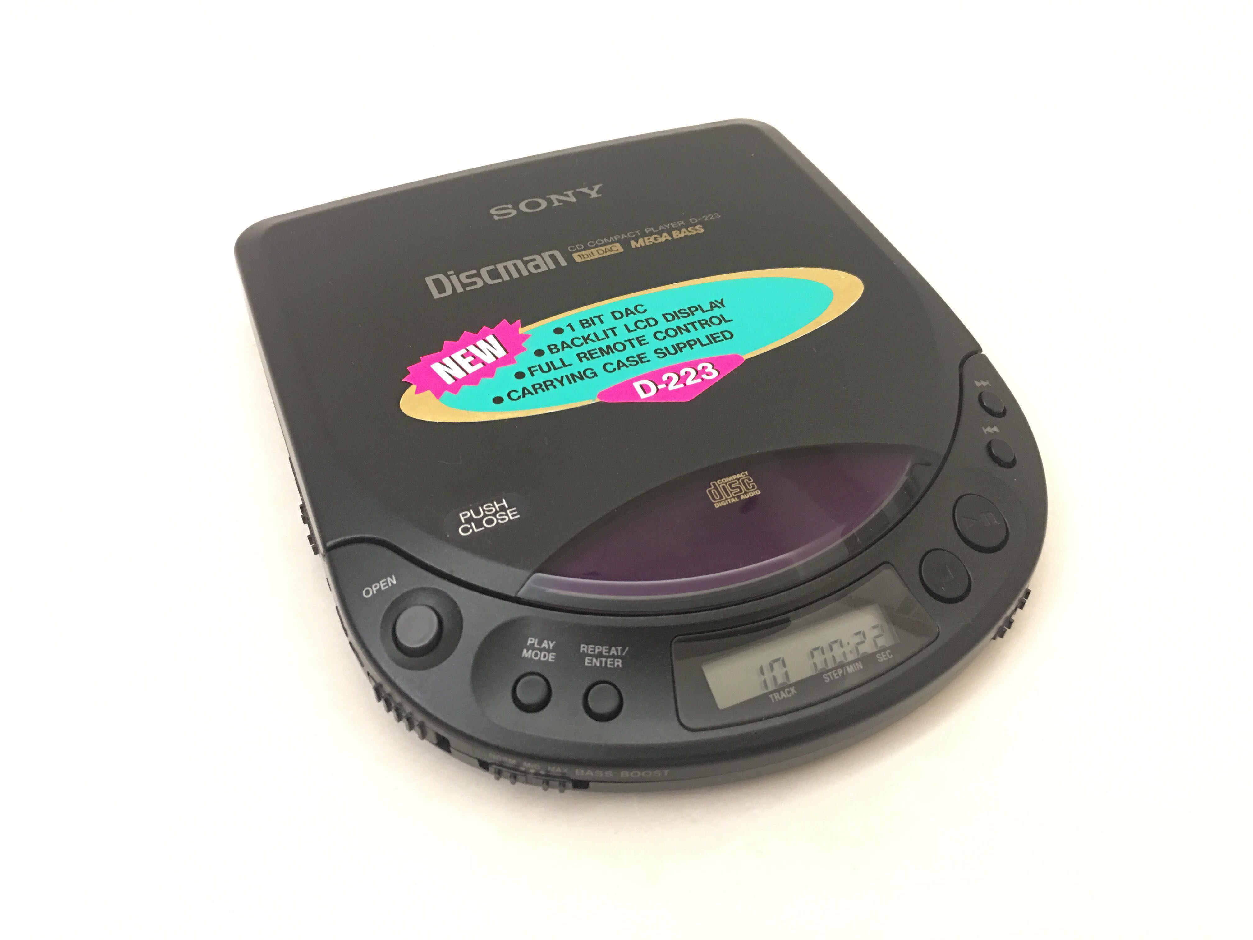 Sony Discman CD PLAYER D223 make in Japan 經典款的高人氣 CD 隨身聽, 音響器材, 音樂播放裝置