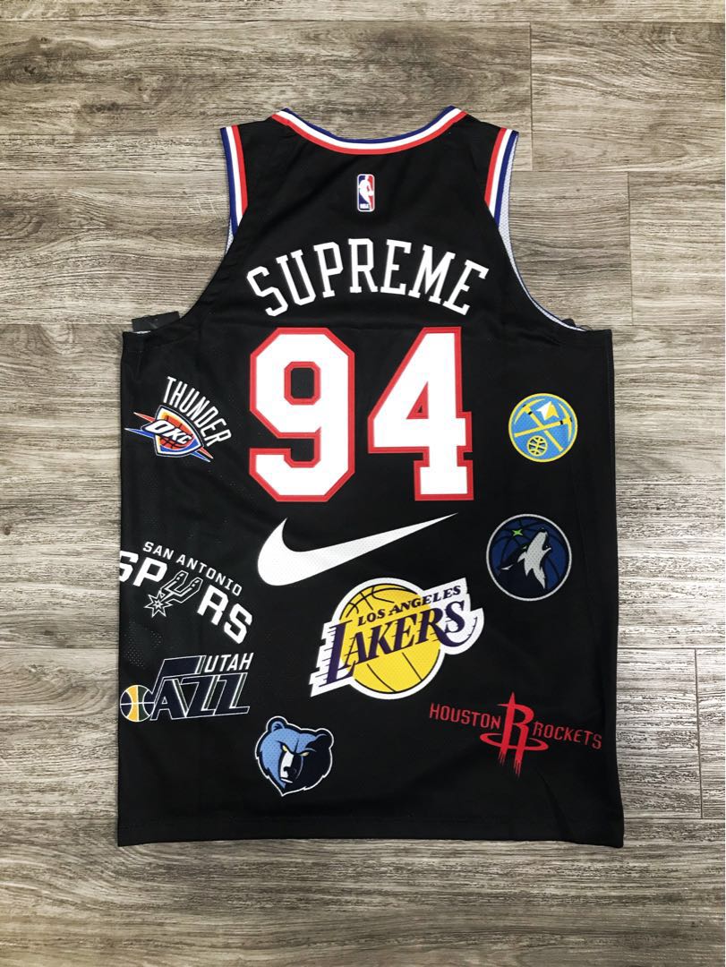supreme nba jersey black