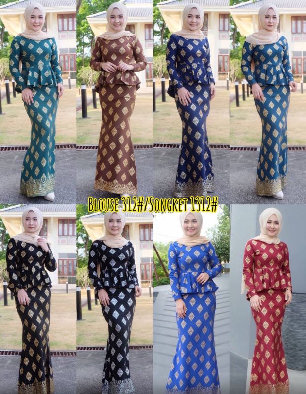  Baju  Kurung  peplum songket  Fesyen Muslimah  Dresses di 