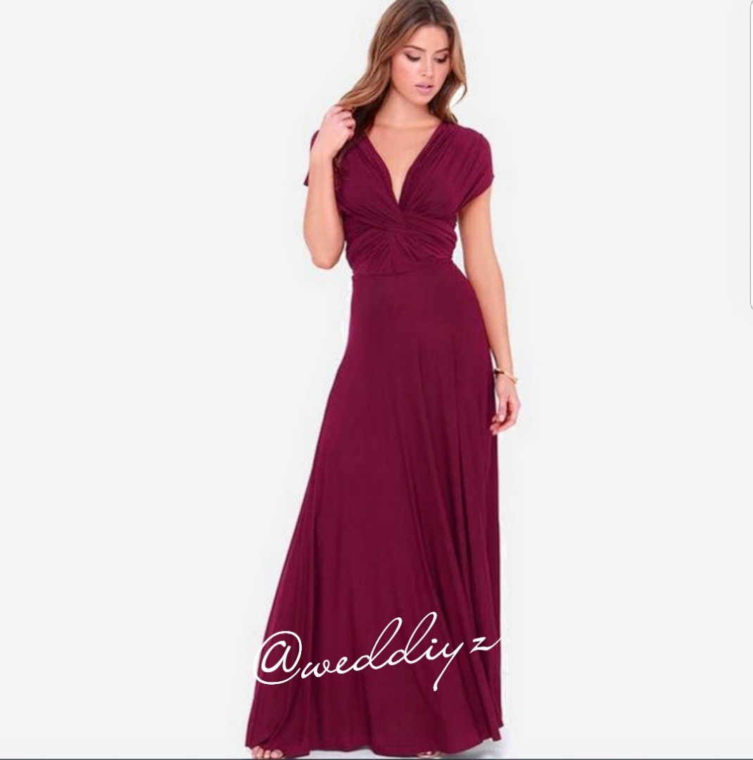 burgundy country dress