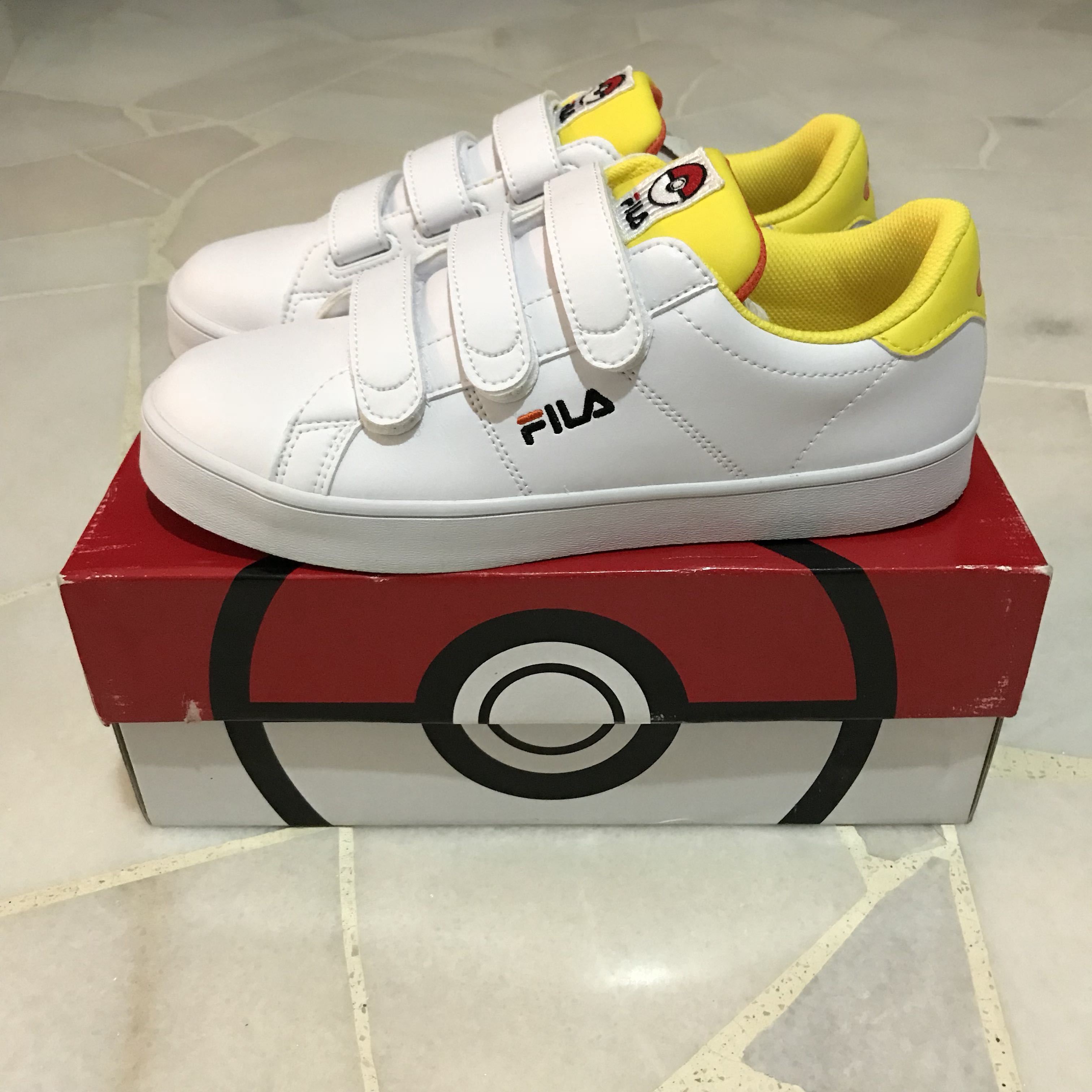 Fila X Pokemon Court Deluxe Pikachu 25cm US7 Men s Fashion Footwear Sneakers on Carousell