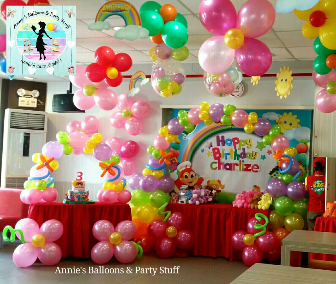 Flower Theme Balloon Decor Package Design Craft Others On