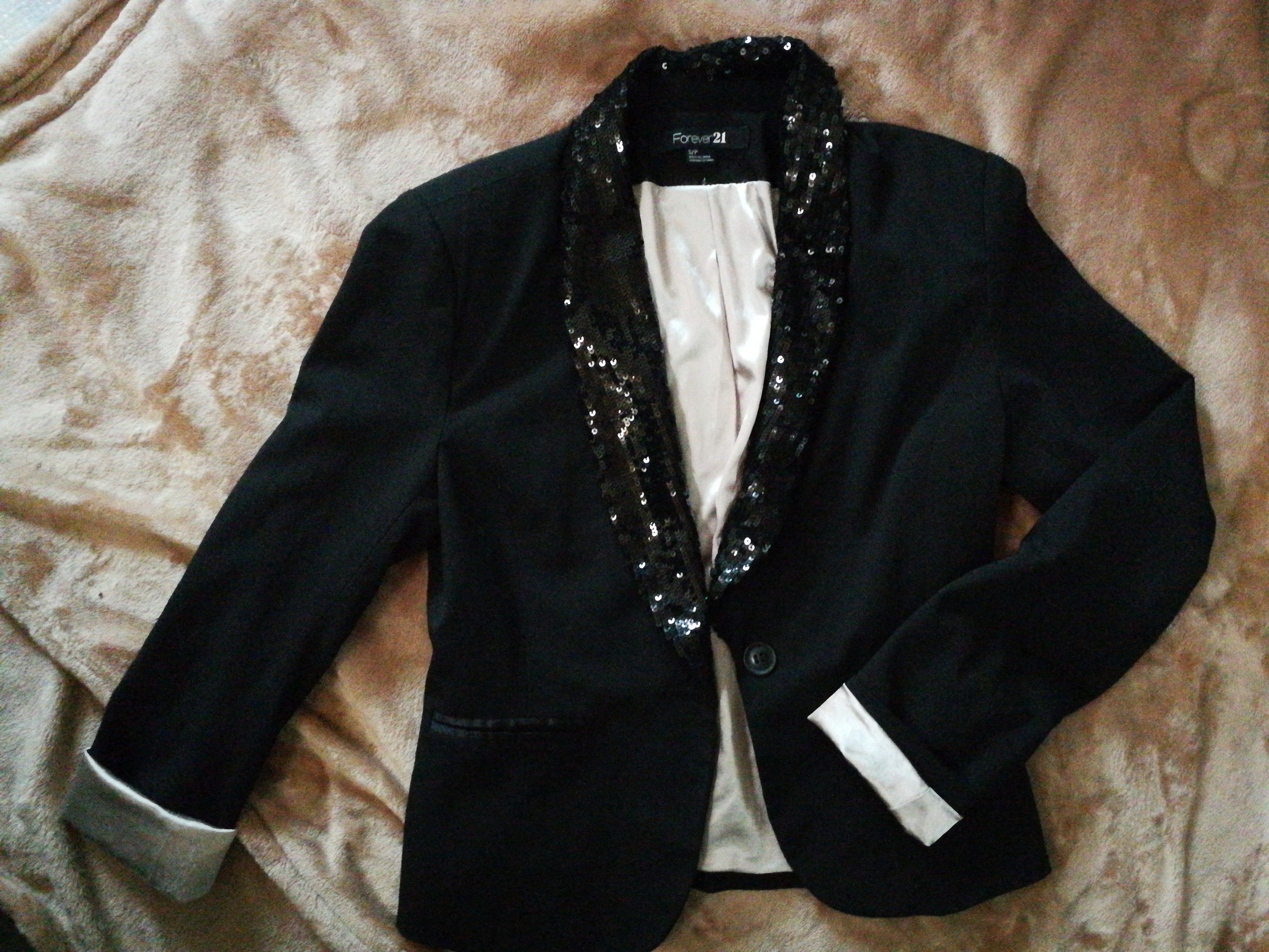 black sequin jacket forever 21