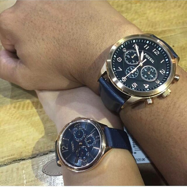 Fossil BQ2186 Set Couple Navy 42 mm 36mm