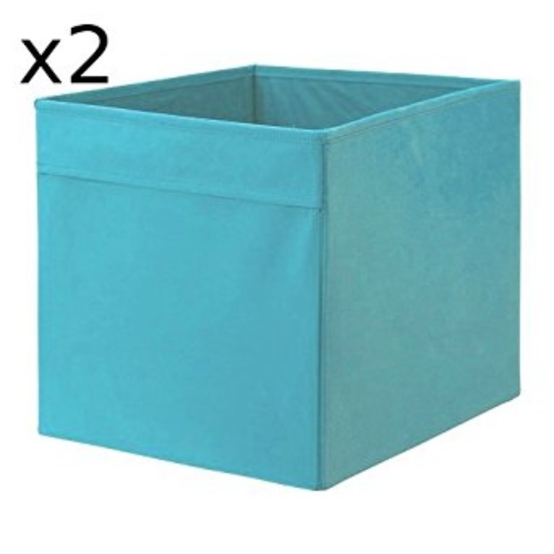 teal storage baskets