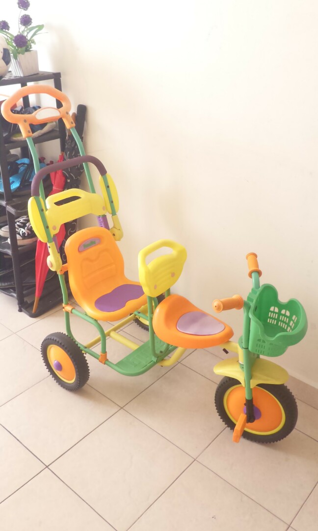 double seat baby tricycle