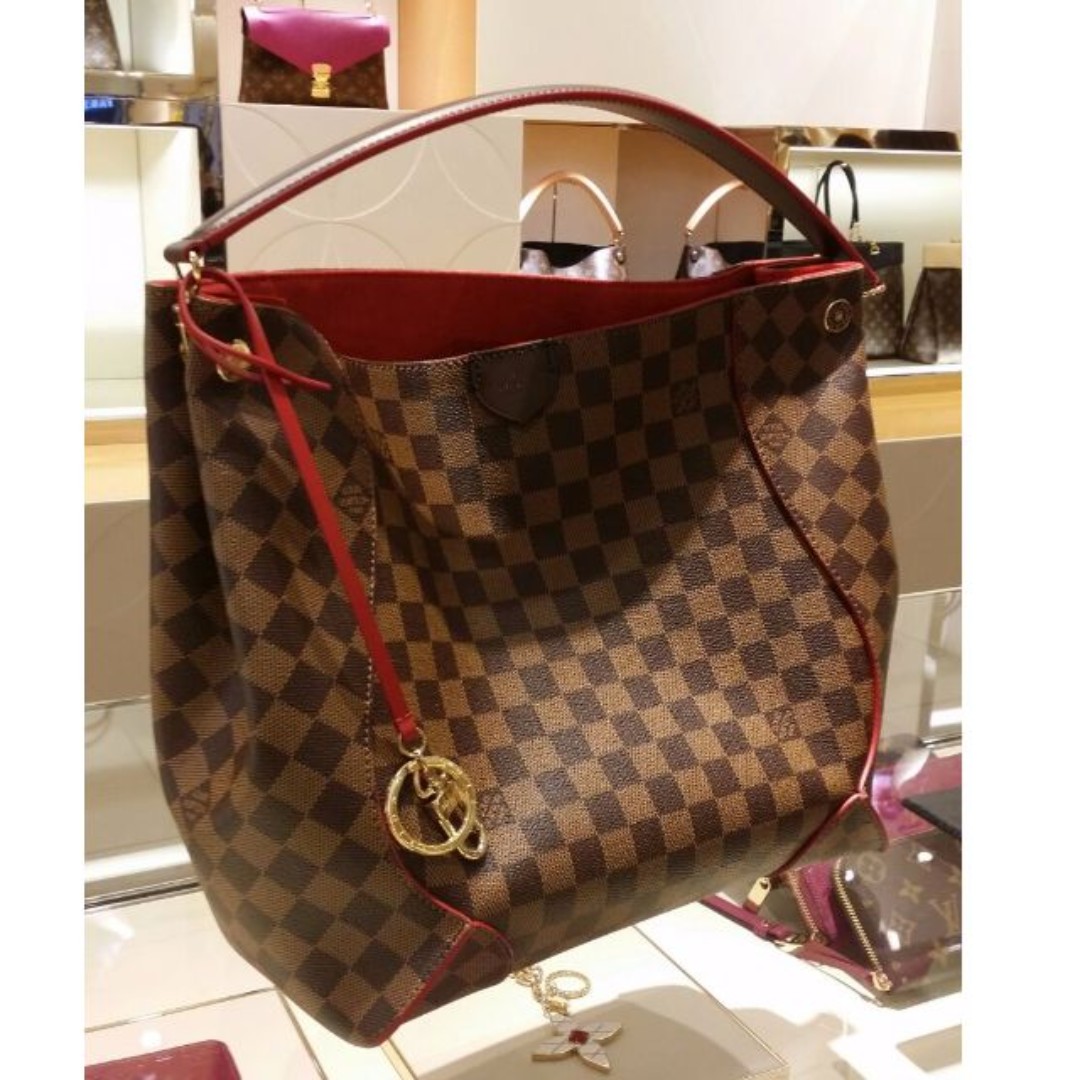 Louis Vuitton Caissa Hobo Bag (LV) - RED, Luxury, Bags & Wallets on  Carousell