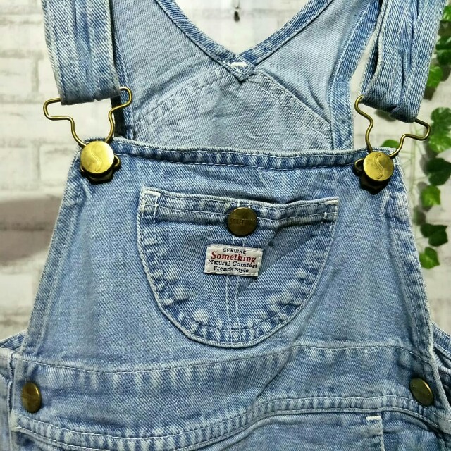 Overall jeans anak SOMETHING, 2 - 3 tahun, LD 32cm Panjang 55cm, 50ribu,  Sapa cepat dia dapat😍