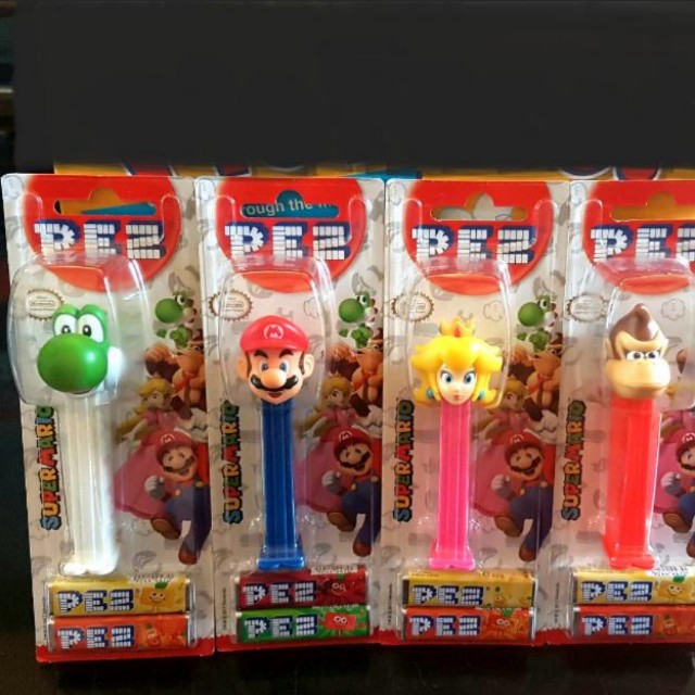 PEZ Princess Peach and Donkey Kong PEZ dispensers