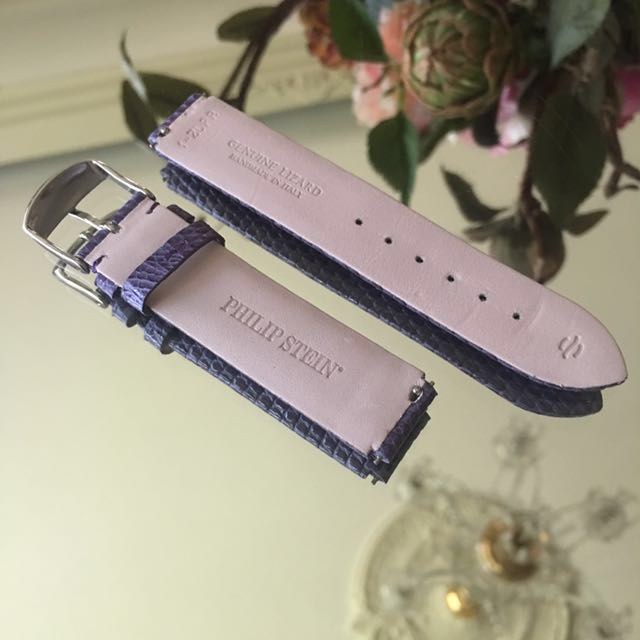 Philip Stein 18mm Purple Lizard Strap 1-ZLPR (Category: Luxury Watches) located in Pasig City. Submitted by e.garagesale (Listing ID 109410084, Image 3). Description: Original Philip Stein 18mm Purple Lizard Strap Features: 18mm Purple Lizard Strap Fits size 1, 100, 21 and 41 Philip Stein Watch Heads Band Material Type: Leather Lizard Band Width: 18mm Band Size: Womens-standard Product information Product Dimensions: 6.4 x 3.4 x 1 inches Item Wei