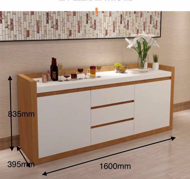 Solid Buffet Table With Drawers Cabinet Home Furniture