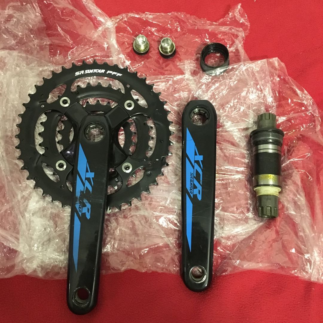 SR Suntour PFF crank set Sports Equipment Bicycles Parts
