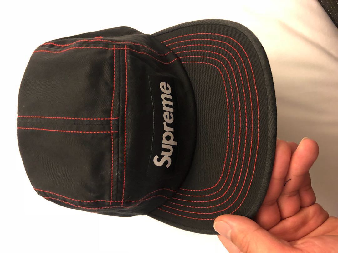 Supreme Contrast Stitch Camp Cap ブラック - 帽子