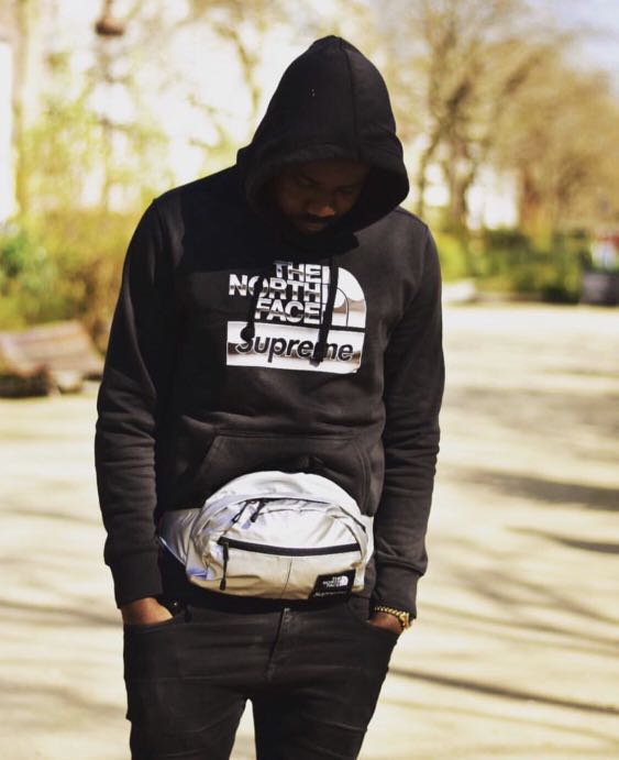 north face waist is over hoodie