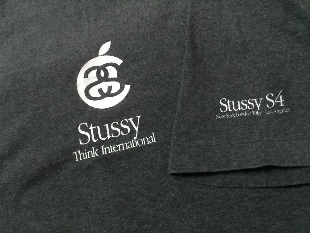 Vintage 90's Stussy Apple Tshirt, Men's 