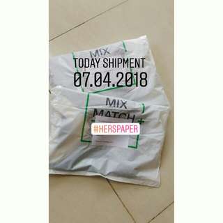 today shipment 07.04.2018