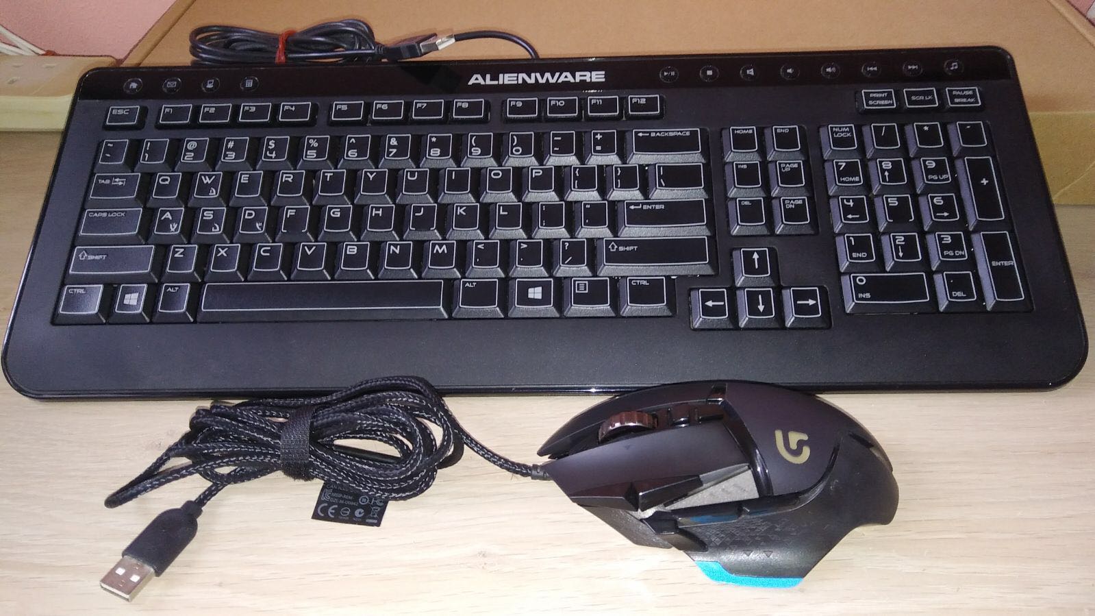 Alienware Keyboard And Logitech Mouse Electronics Computer Parts Accessories On Carousell