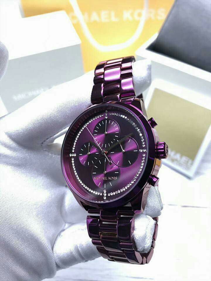 mk violet watch